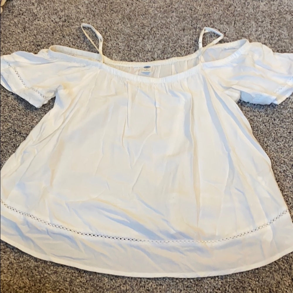 White off the shoulder shirt